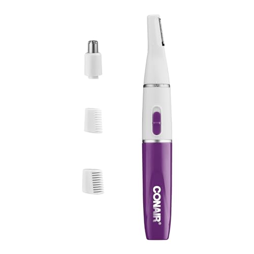 Conair All-in-1 Facial Hair Trimmer for Women, Perfect for Face, Ear/Nose and Eyebrows, Battery-Powered - Image 2