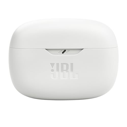 JBL Vibe Beam - True Wireless JBL Deep Bass Sound Earbuds, Bluetooth 5.2, Water & Dust Resistant, Hands-free call with VoiceAware, Up to 32 hours of battery life (White) - Image 4