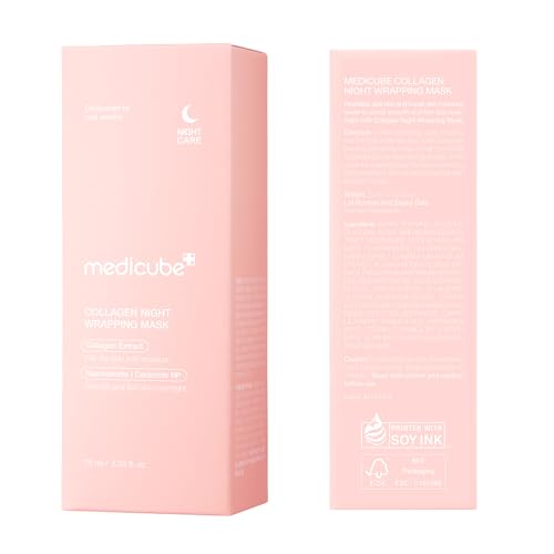 medicube Collagen Overnight Wrapping Peel Off Facial Mask Pack - Elasticity & Hydration Care, Reduces Sagging & Dullness - Hydrolyzed Collagen For Glowing Skin - Korean Skin Care, 2.53 fl.oz - Image 11
