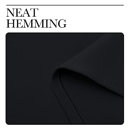 NICETOWN Pitch Black Solid Thermal Insulated Grommet Blackout Curtains/Drapes for Bedroom Window (2 Panels, 42 inches Wide by 63 inches Long, Black) - Image 9