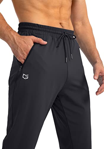 G Gradual Men's Sweatpants with Zipper Pockets Tapered Joggers for Men Athletic Pants for Workout, Jogging, Running (Black, Medium) - Image 4