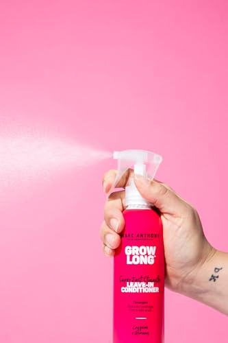 Marc Anthony Leave-In Conditioner Spray & Detangler, Grow Long Biotin - Anti-Frizz Deep Conditioner For Split Ends & Breakage - Vitamin E, Caffeine & Ginseng for Curly, Dry & Damaged Hair - Image 4