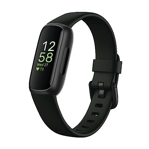 Fitbit Inspire 3 Health &-Fitness-Tracker with Stress Management, Workout Intensity, Sleep Tracking, 24/7 Heart Rate and more, Midnight Zen/Black One Size (S & L Bands Included) - Image 2