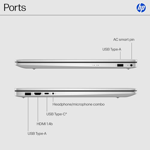 HP 17.3 inch Laptop, FHD Display, Intel Core i5-1334U, 16 GB RAM, 512 GB SSD, Intel Iris Xe Graphics, Windows 11 Home, Natural Silver, 17-cn3399nr - Image 8