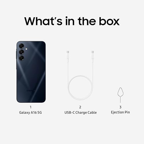 Samsung Galaxy A16 5G A Series, Unlocked Android Smartphone, Large AMOLED Display, Durable Design, Super Fast Charging, Expandable Storage, 5G Connectivity, US Version, 2025, Blue Black - Image 11