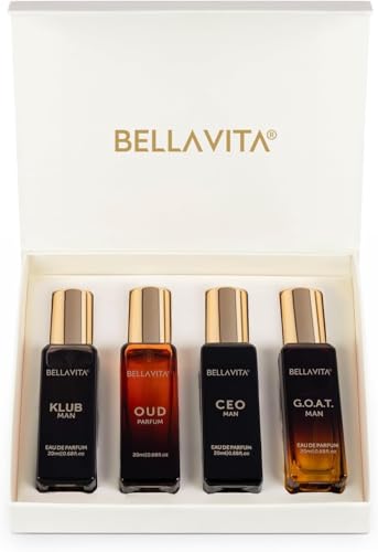 Bella Vita Luxury Long Lasting Perfume Gift Set for Man | 4x20ml | Gifts for Men | Woody, Citrusy, Oud, Premium Fragrance Scent | KLUB, OUD, CEO, G.O.A.T - Image 2