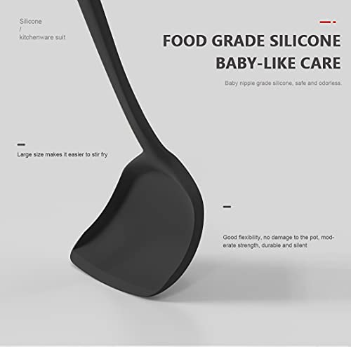 Silicone Cooking Utensils Set - 446°F Heat Resistant Kitchen Utensils,Turner Tongs,Spatula,Spoon,Brush,Whisk,Kitchen Utensil Gadgets Tools Set for Nonstick Cookware,Dishwasher Safe (BPA Free) - Image 6