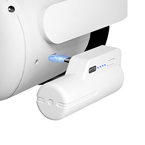 Saqico Battery Pack for Oculus Quest 2, 5000mAh Head Strap Battery Pack Compatible with Oculus/Meta Quest 2 Lightweight and Portable VR Extend Power Accessories for Extra 2-4H Playtime - Image 2