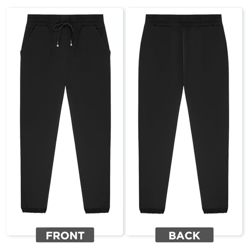 Stanpetix Joggers for Women with Pockets - Black Sports Pants Sweatpants for Running Exercise (Black,XL) - Image 7