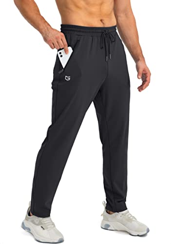 G Gradual Men's Sweatpants with Zipper Pockets Tapered Joggers for Men Athletic Pants for Workout, Jogging, Running (Black, Medium) - Image 2