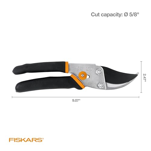 Fiskars Bypass Pruning Shears, 5/8-Inch Cut Capacity Garden Clippers, Gardening Scissors with Sharp, Rust Resistant Steel Blade - Image 4