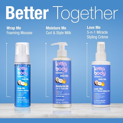 Lottabody Coconut Oil and Shea Wrap Me Foaming Curl Mousse , Creates Soft Wraps, Hair Mousse for Curly Hair, Defines Curls, Anti Frizz, 7 Fl Oz - Image 10