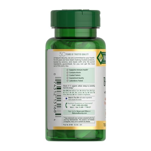 Nature's Bounty Super B Complex Vitamins with Vitamin C & Folic Acid, Vitamins for Immune & Cellular Energy Support, 150 Tablets - Image 8
