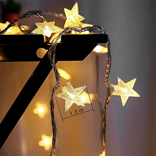 Star String Lights Plug in - 33 ft 100 LED Star Fairy String Lights with Remote and Timer, Waterproof for Bedroom Porch Wedding Party Patio Garden Tent Indoor Outdoor Décor, Warm White - Image 8