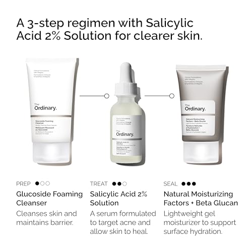 The Ordinary The Acne Set, 3-Step Skin Regimen with Glucoside Foaming Cleanser, Salicylic Acid 2% Solution, and Natural Moisturizing Factors + Beta Glucan | Skin Care Set - Image 3