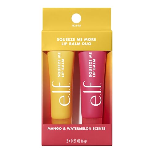 e.l.f. Squeeze Me More Lip Balm Duo, Moisturizing Balm For A Sheer Tint Of Color, Made With Hyaluronic Acid, Vegan & Cruelty-Free, Mango & Watermelon - Image 2