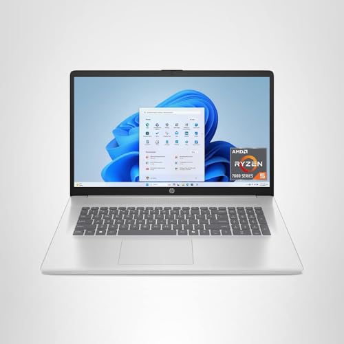 HP 17.3 inch Laptop, HD+ Display, AMD Ryzen 5 7520U, 16 GB RAM, 512 GB SSD, AMD Radeon Graphics, Windows 11 Home, Natural Silver, 17-cp2199nr - Image 13