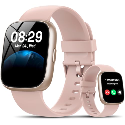 Smart Watch with Alexa Built-in, 1.83" HD Touchscreen Fitness Tracker with Bluetooth Calling, Fitness Watch with Heart Rate/Sleep Monitor/120+ Sports, IP68 Waterproof Smartwatch for Android iOS, Pink - Image 2
