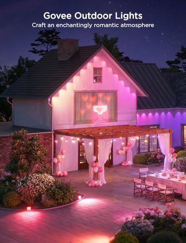 Govee Permanent Outdoor Lights 2, 100ft RGBIC Outdoor Lights with 72 LED Lights, IP67 Waterproof, 100 Scene Modes with 40lm White for Outdoor Decorations, Works with Alexa, Google Assistant, White - Image 9