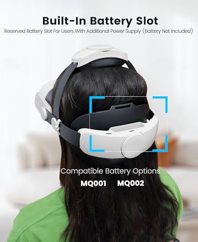 Kawaye for Meta Quest 3S/Quest 2/Quest 3 Head Strap, Double Knobs Adjustable Elite Strap Replacement,VR Headset Strap with Two Large Support Pad Enhanced Support, Reduce Pressure-MQ2000 - Image 8
