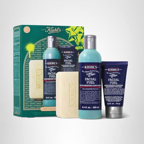 Kiehl's Men's Skincare Routine Gift Set, $81 Value, 3-Pieces, Including Face Wash, Body Scrub, and Facial Moisturizer for Him - Image 8