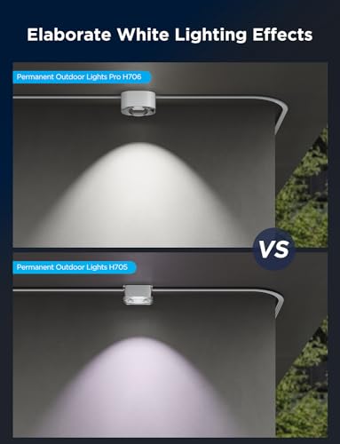 Govee Permanent Outdoor Lights Pro, 200ft with 120 RGBIC LED Lights for Daily and Accent Lighting, 75 Scene Modes for Outdoor Decor, IP67 Waterproof, Works with Alexa, Google Assistant, Matter, White - Image 9