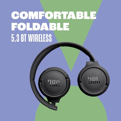 JBL Tune 520BT - Wireless On-Ear Headphones, Up to 57H Battery Life and Speed Charge, Lightweight, Comfortable and Foldable Design, Hands-Free Calls with Voice Aware (Black) - Image 7