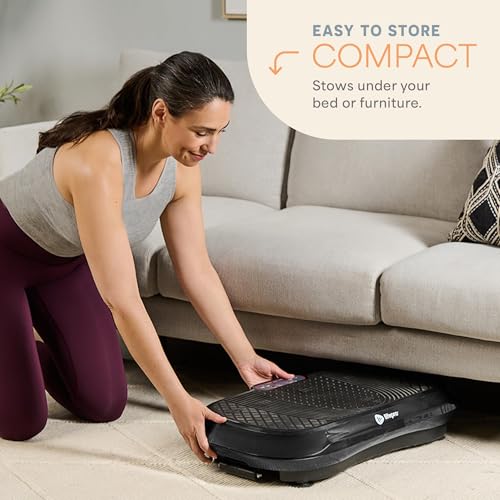 LifePro Vibration Plate Exercise Machine - Whole Body Workout Vibration Fitness Platform w/ Loop Bands - Home Training Equipment for Weight Loss & Toning (Black) - Image 8