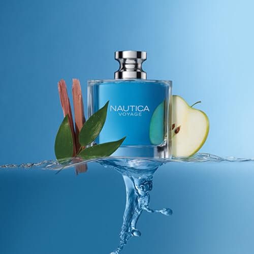 Nautica Voyage Eau De Toilette, Cologne and Fragrance For Men, Fresh, Romantic, Fruity Scent Woody, Aquatic Notes of Apple, Water Lotus, Cedarwood, and Musk Ideal Day Wear, Long Lasting 3.3Fl oz - Image 5