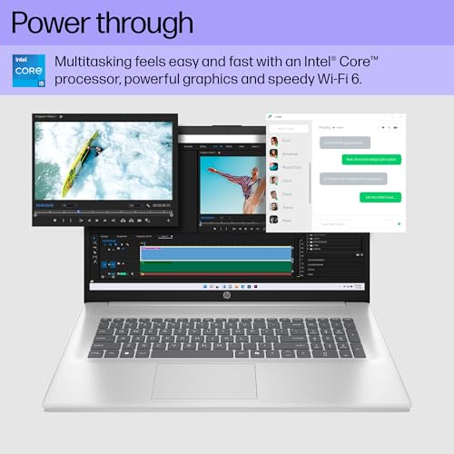 HP 17.3 inch Laptop, FHD Display, Intel Core i5-1334U, 16 GB RAM, 512 GB SSD, Intel Iris Xe Graphics, Windows 11 Home, Natural Silver, 17-cn3399nr - Image 4