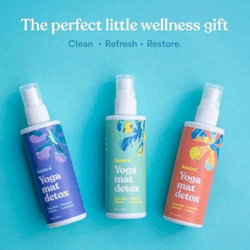 ASUTRA Yoga Mat Cleaner Spray (Peaceful Lavender), 4 fl oz - No Slippery Residue, Organic Essential Oils, Deep-Cleansing for Fitness Gear & Gym Equipment, Microfiber Towel Included - Image 4