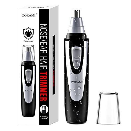 Ear and Nose Hair Trimmer Clipper - 2025 Professional Painless Eyebrow & Facial Hair Trimmer for Men Women, Battery-Operated Trimmer with IPX7 Waterproof, Dual Edge Blades for Easy Cleansing Black - Image 2