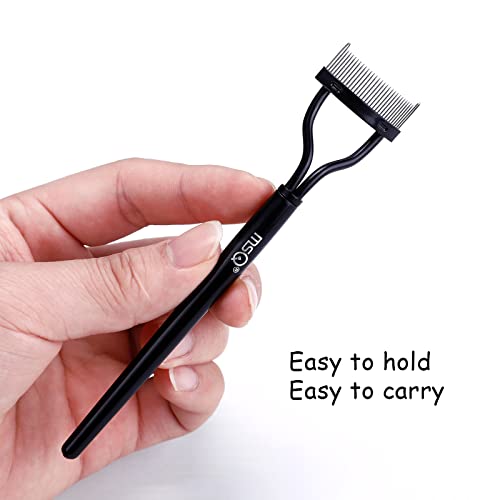 Eyelash Comb MSQ Eyelash Separator Mascara Applicator Eyelash Definer With Comb Cover Arc Designed Cosmetic Brushes Tool Black (1PCS) - Image 5