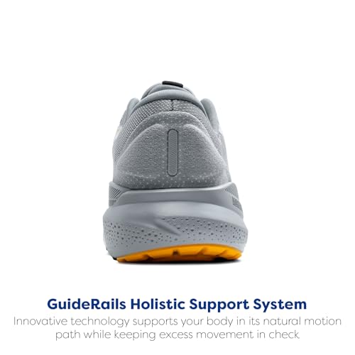 Brooks Men’s Adrenaline GTS 24 Supportive Running Shoe - Alloy/White/Gold Fusion - 10 Medium - Image 4