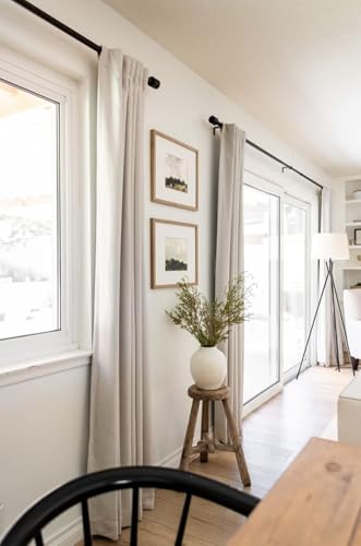 100% Blackout Shield Linen Blackout Curtains for Bedroom 84 Inches Long, Back Tab/Rod Pocket Living Room Drapes, Thermal Insulated Blackout Curtains 2 Panels Set, 50" W x 84" L, Cream - Image 6