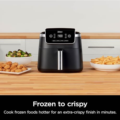 Ninja | Air Fryer | 4-in-1 Pro Air Fry, Roast, Reheat, Dehydrate | 5QT Capacity fits up to 4lbs of French Fries | 400F Max Temp | Nonstick Basket & Crisper Plate | 120V | Grey | AF141 - Image 7