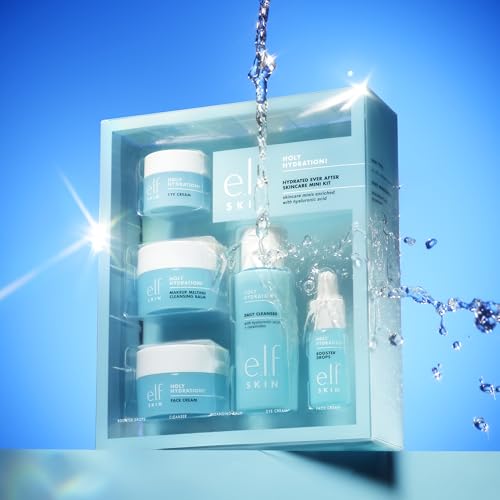 e.l.f. SKIN Holy Hydration! Hydrated Ever After Skincare Mini Kit, Cleanser, Makeup Remover, Moisturizer & Eye Cream For Hydrating Skin, Airplane-Friendly Sizes - Image 3