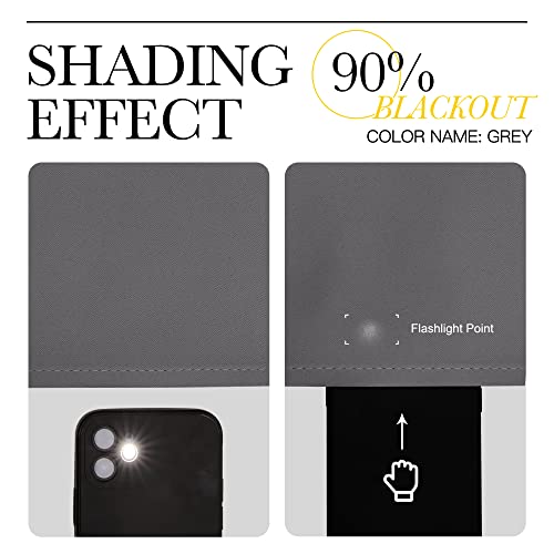 NICETOWN Thermal Insulated Grommet Blackout Curtains for Bedroom (2 Panels, W42 x L63 -Inch, Grey) - Image 7