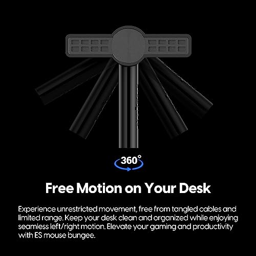 Pulsar Gaming Gears - Micro Bungee ES : Drag-Free Wired Mouse Support - Free Motion on Your Desk - Super Compact Size - Attach it to Your Monitor - Get More Space (Single Pack) - Image 5