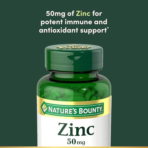 Nature’s Bounty Zinc 50mg, Immune Support & Antioxidant Supplement, Promotes Skin Health, 1 Caplet Per Day, Gluten Free, 250 Vegetarian Caplets - Image 5