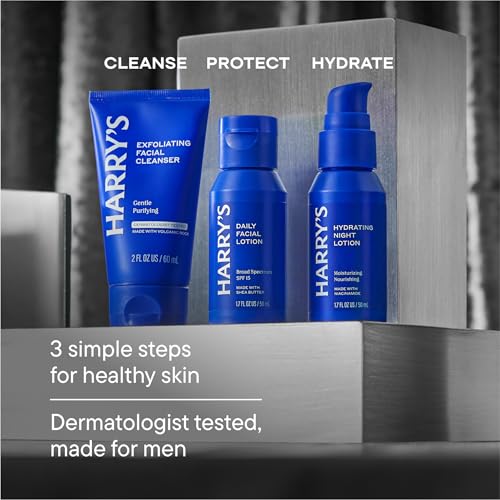 Harry's Limited Edition Holiday Gift Set for Men, Men's Skincare Essentials (2 oz Exfoliating Face Wash, Daily Face Lotion with SPF 15, Hydrating Night Lotion) - Image 8
