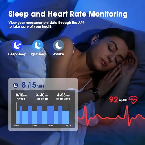 Fitness Tracker Watch with Heart Rate Monitor, Large Screen Activity Tracker with Pedometer, Sleep Monitor, Calories & Step Counter, 5ATM Waterproof Smart Watch for Women Men Fitness Watch for Sports - Image 8