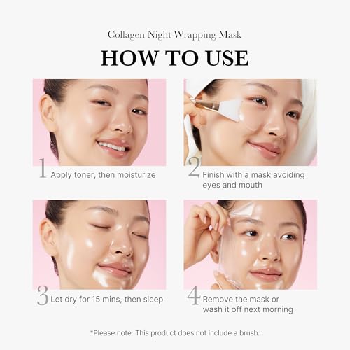 medicube Collagen Overnight Wrapping Peel Off Facial Mask Pack - Elasticity & Hydration Care, Reduces Sagging & Dullness - Hydrolyzed Collagen For Glowing Skin - Korean Skin Care, 2.53 fl.oz - Image 7
