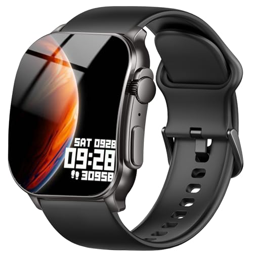 Smart Watch for Men Women, 2.01" AMOLED Curved Display Smart Watch, Bluetooth Call, 100+ Sport Modes, Fitness Tracker with 24/7 Heart Rate/Sleep Monitor, IP68 Waterproof Smartwatch for Android iOS - Image 2