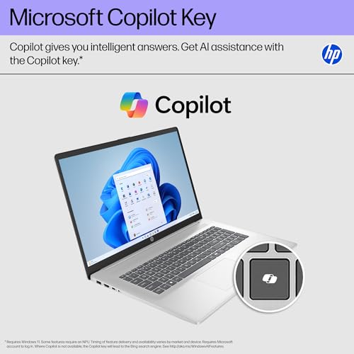 HP 17.3 inch Laptop, FHD Display, Intel Core i5-1334U, 16 GB RAM, 512 GB SSD, Intel Iris Xe Graphics, Windows 11 Home, Natural Silver, 17-cn3399nr - Image 10