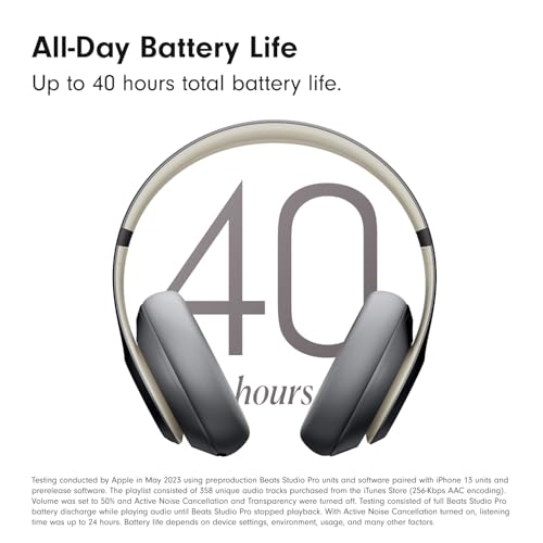 Beats Studio Pro - Premium Wireless Over-Ear Headphones- Up to 40-Hour Battery Life, Active Noise Cancelling, USB-C Lossless Audio, Apple & Android Compatible - Amazon Exclusive Sand Gray - Image 6