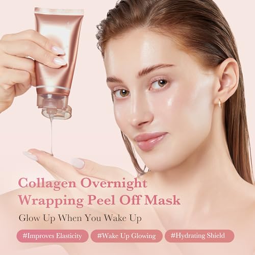 medicube Collagen Overnight Wrapping Peel Off Facial Mask Pack - Elasticity & Hydration Care, Reduces Sagging & Dullness - Hydrolyzed Collagen For Glowing Skin - Korean Skin Care, 2.53 fl.oz - Image 5