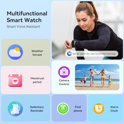 Smart Watch for Men Women, 1.85" HD Fitness Tracker with Bluetooth Calls, 120+ Sport Modes Fitness Watch, Fitness Tracker 24/7 Heart Rate/Sleep Monitor, IP68 Waterproof, Smartwatch for Android/iPhone - Image 8