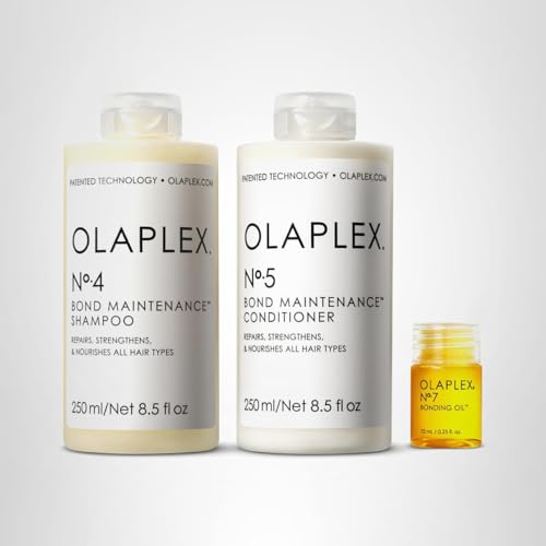 Olaplex Wash and Shine Hair Kit: No. 4, 5, 7, Shampoo & Conditioner Set | Cleanse, Hydrate, & Control Frizz Up to 72 Hours | Bonding Oil for Shine & Protect | For Coily, Curly, Straight, and Wavy - Image 8