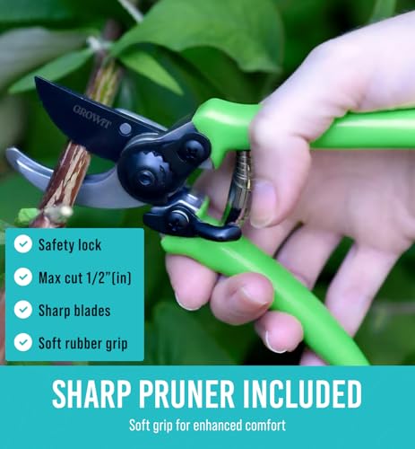 GROWIT Heavy Duty Gardening Tools - 22-Piece Gardening Gifts for Women, Men, Mom, Dad - Durable, Ergonomic Garden Tools Set - Image 6
